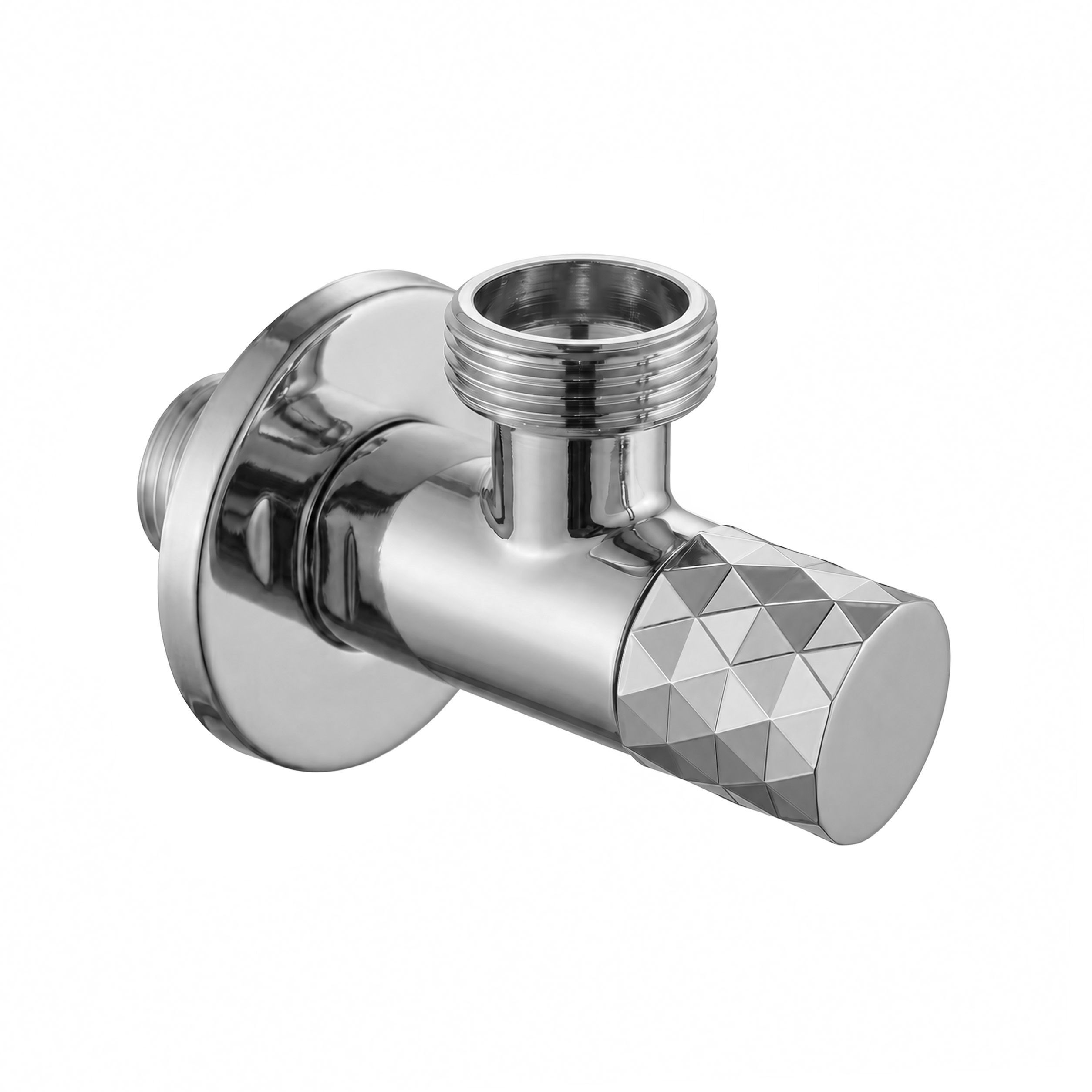 REA vinkelventil Diamond 03 1/2" x 3/4" , Krom, 6,6x5x4,1cm