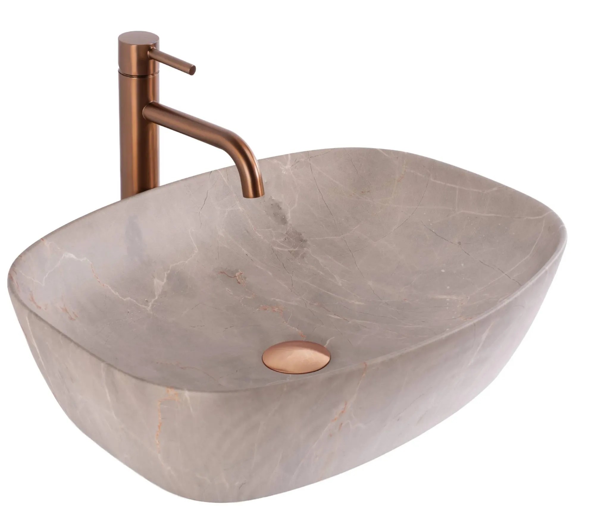 REA bordmonteret håndvask FREJA Beige, 51x39,5x14cm