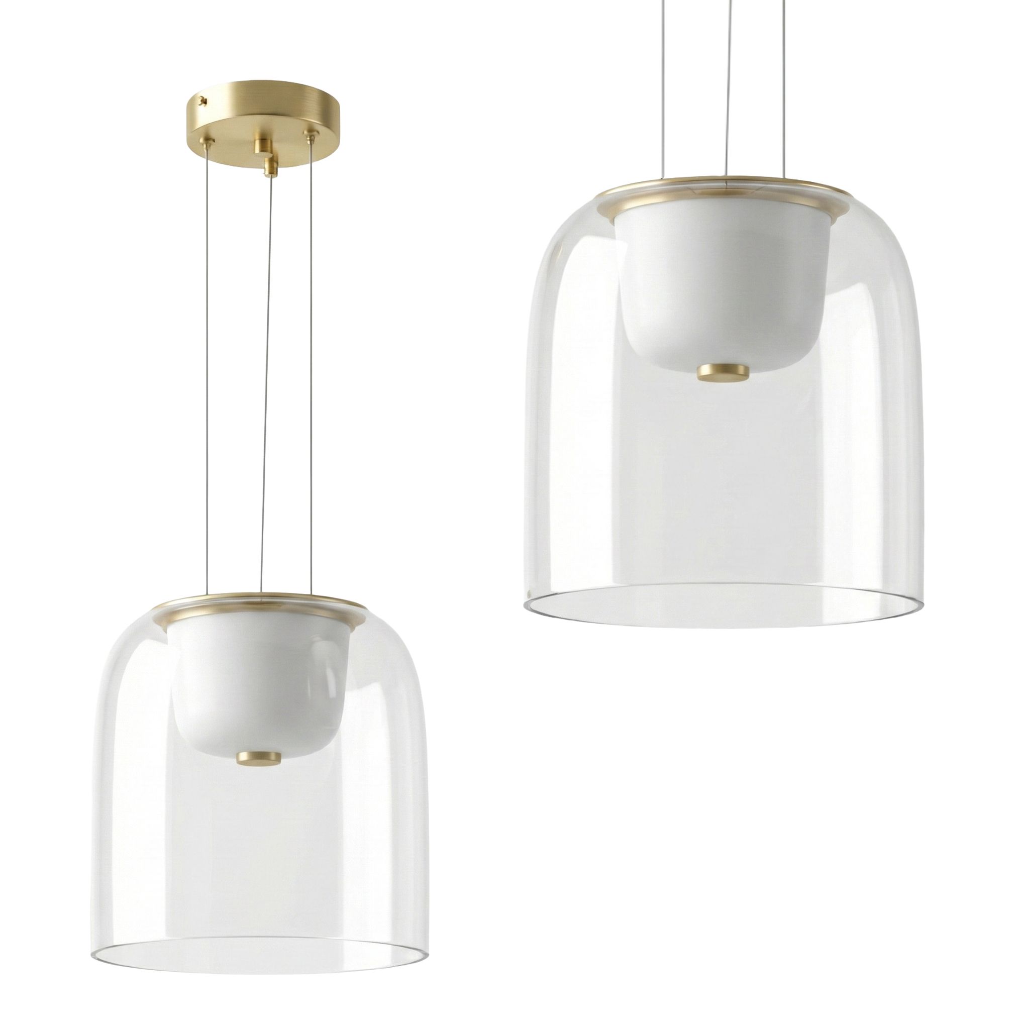 Toolight Pendellampe APP1689-1PC A LED Gylden 105x16x18cm