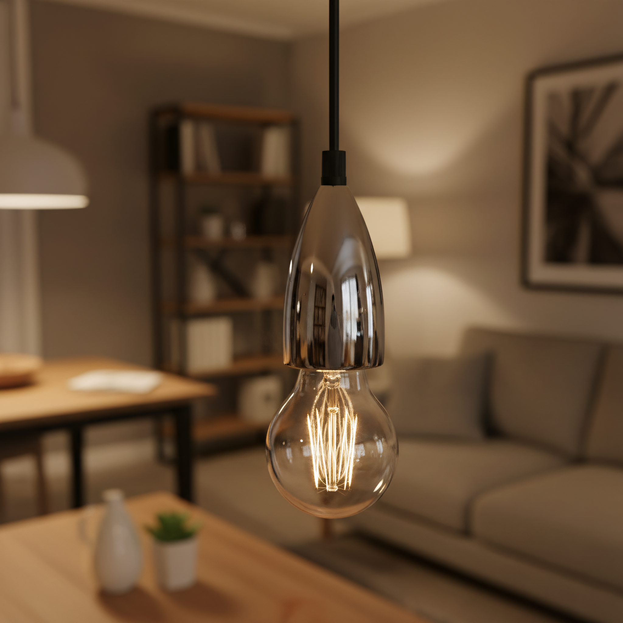 TOOLIGHT hængende loftlampe APP358-1CP Krom 8,5x10x8,5cm