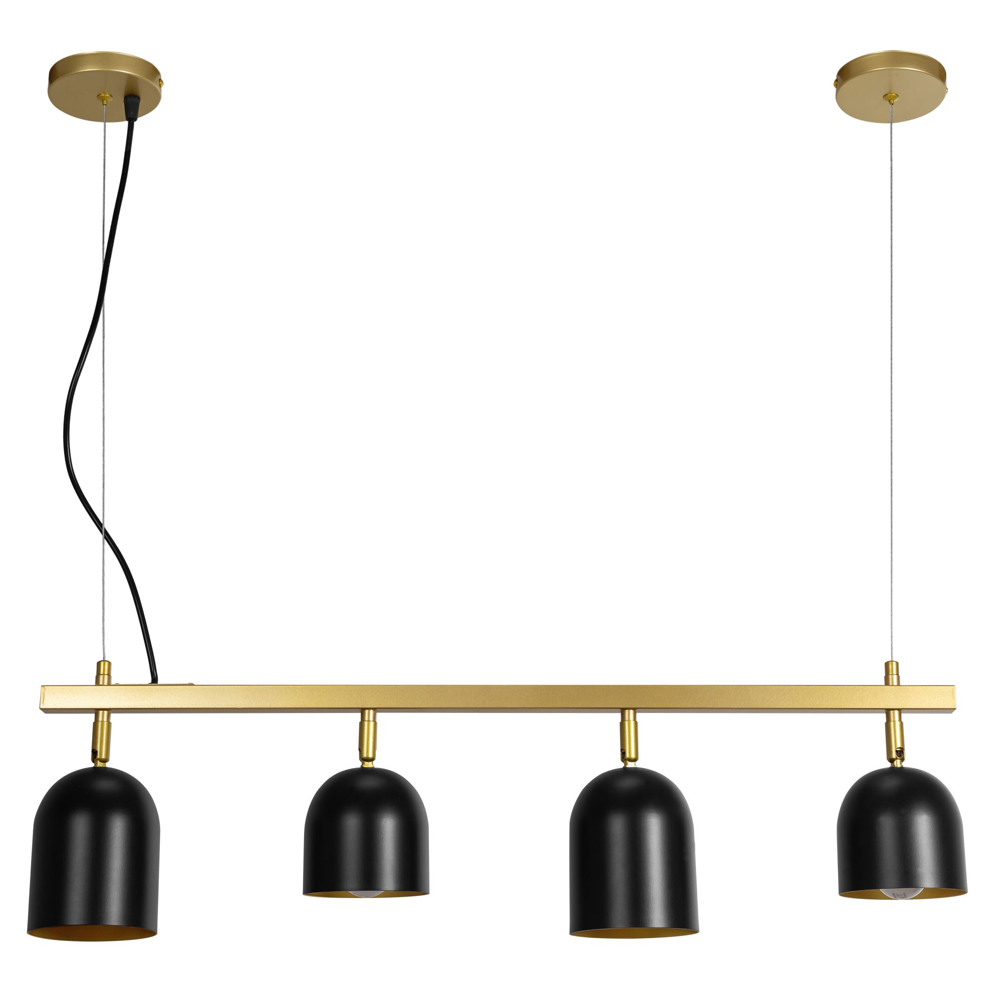 TOOLIGHT hængende loftlampe APP1031-4CP Sort 74x10x20cm