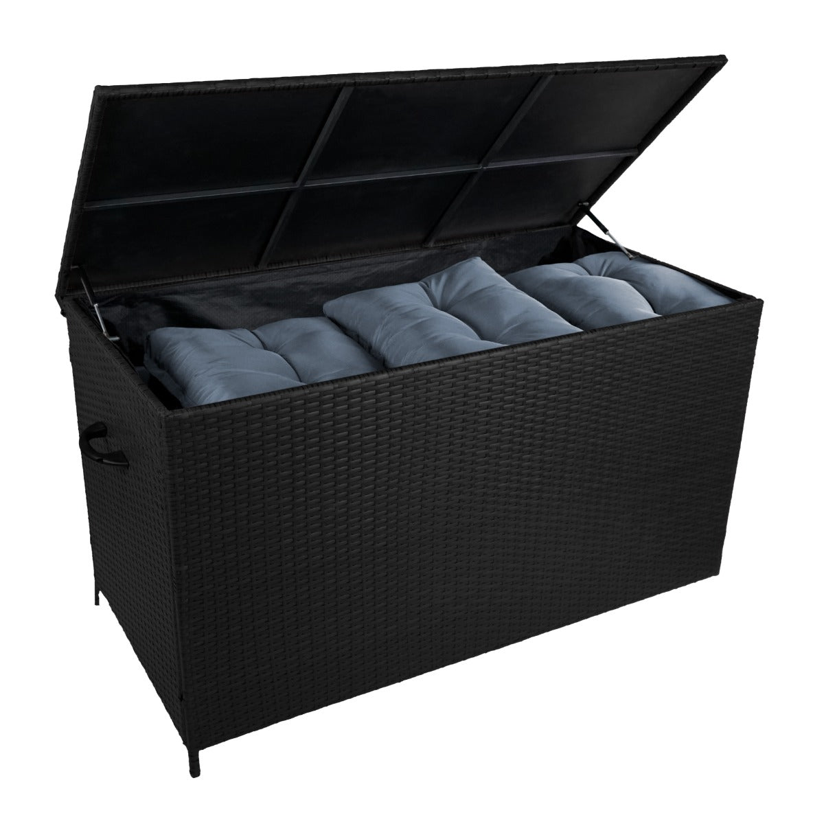 Rattan opbevaringskasse 582L - Sort