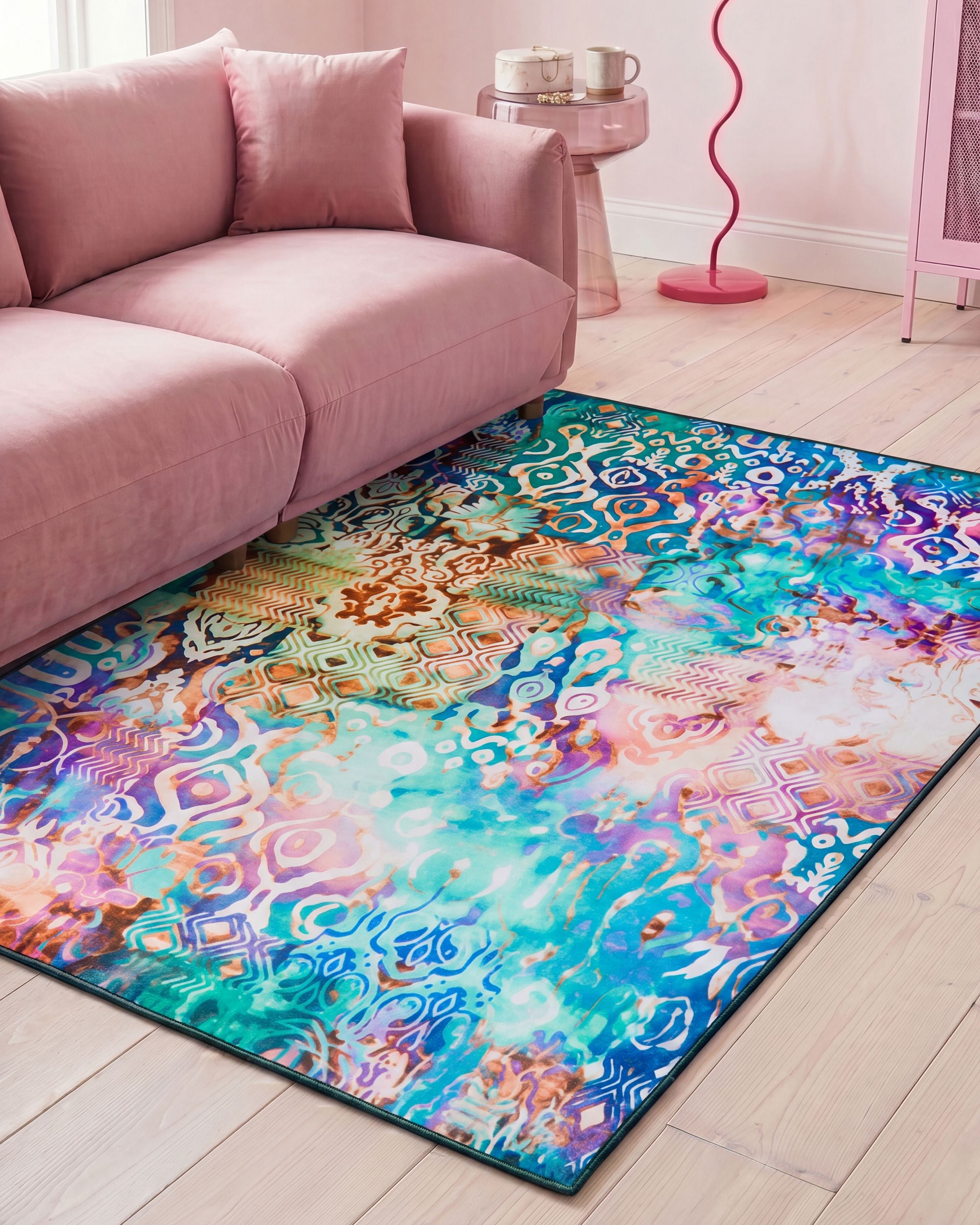 Gulvtæppe ISVANTA Multifarvet 140 x 200 cm