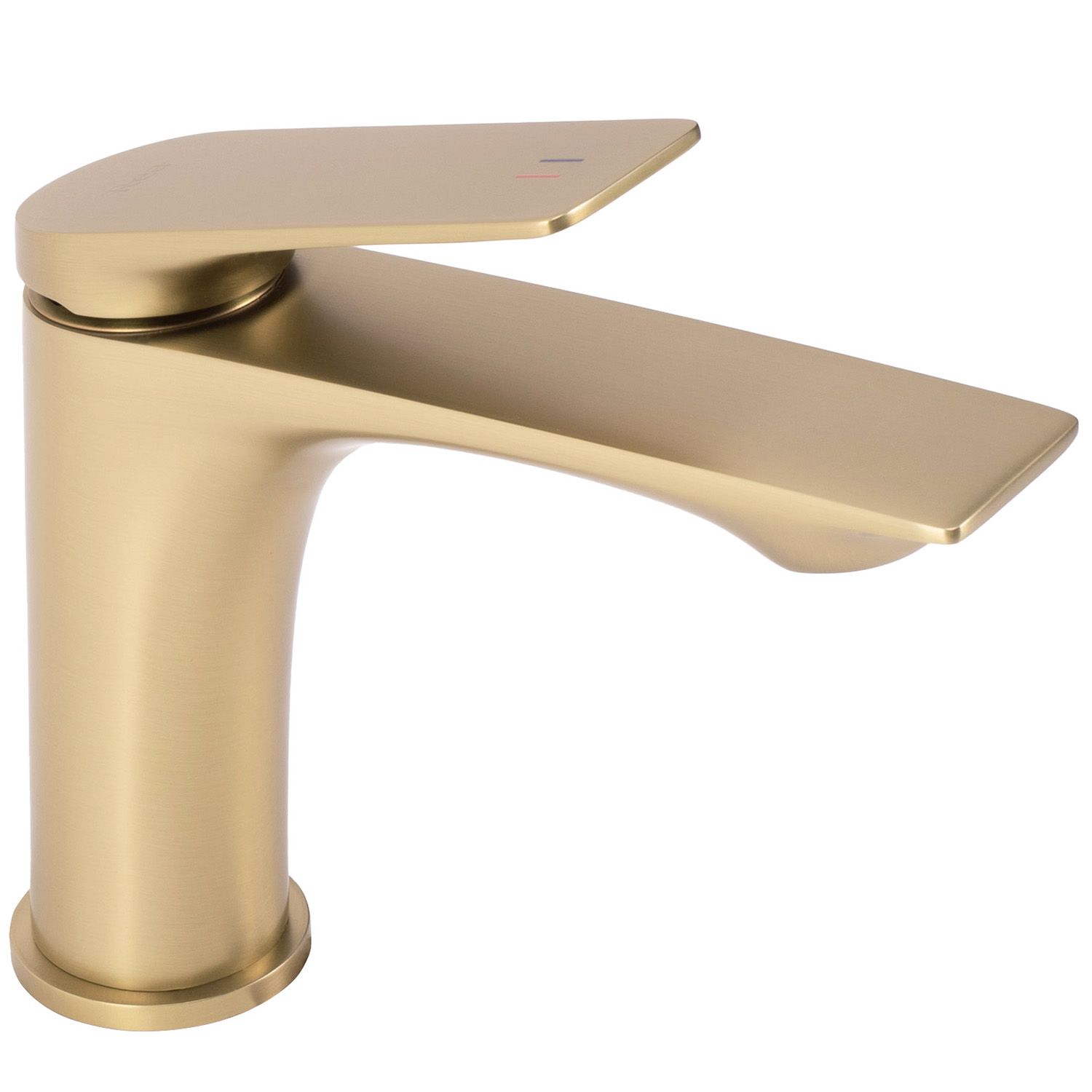 REA håndvaskarmatur AVALON Lav Børstet guld, 17,5x4,2x16,5cm