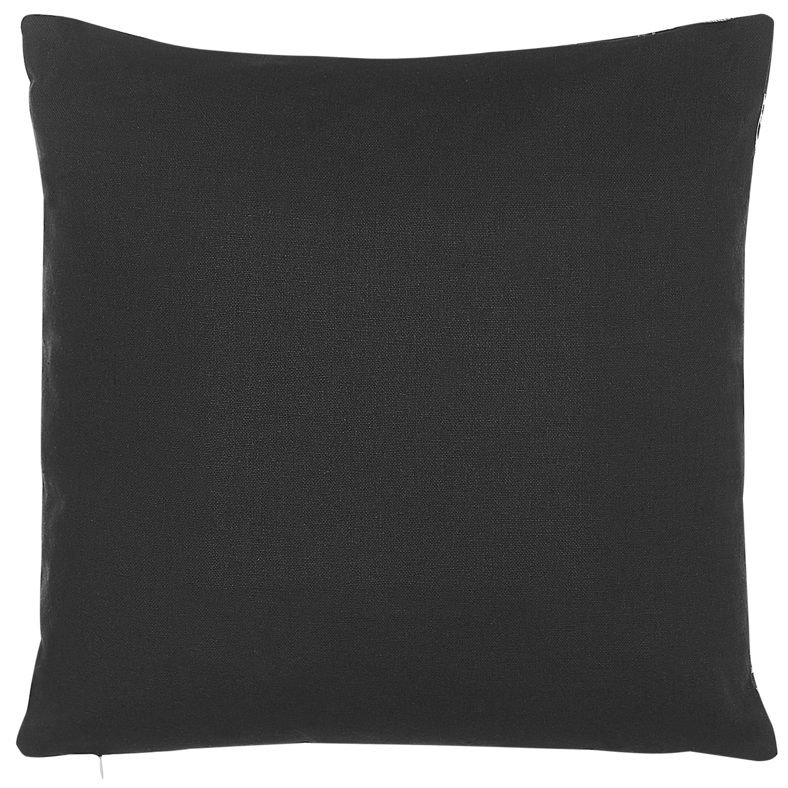Sæt af 2 pyntepuder LEROY 45 x 45 cm Bomuld Sort Julemønster