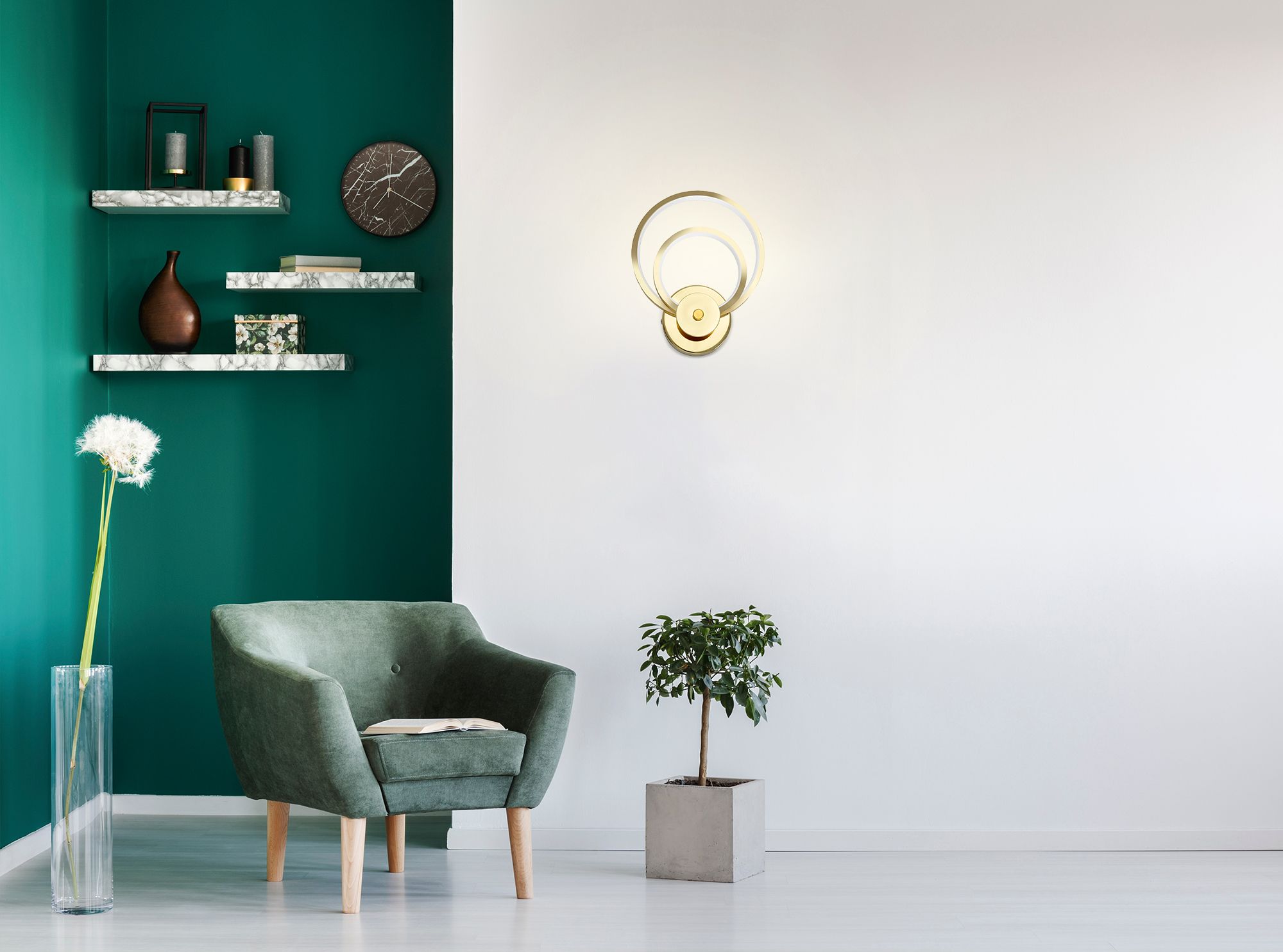 TOOLIGHT væglampe APP1043-W Guld 24x7,5x24cm