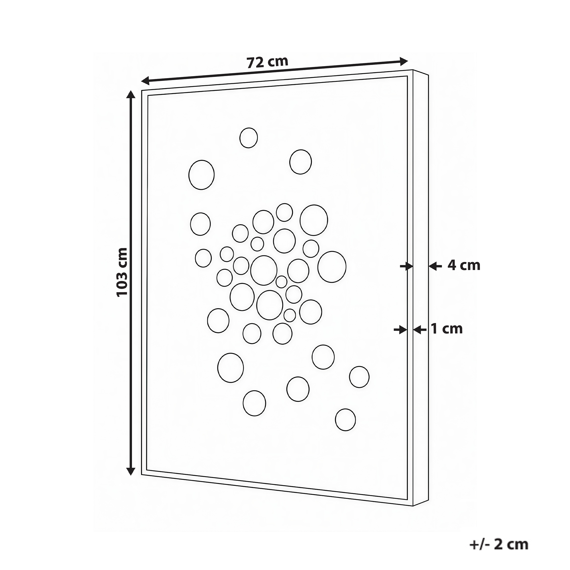 Vægdekoration BANTRY 103 cm Hvid