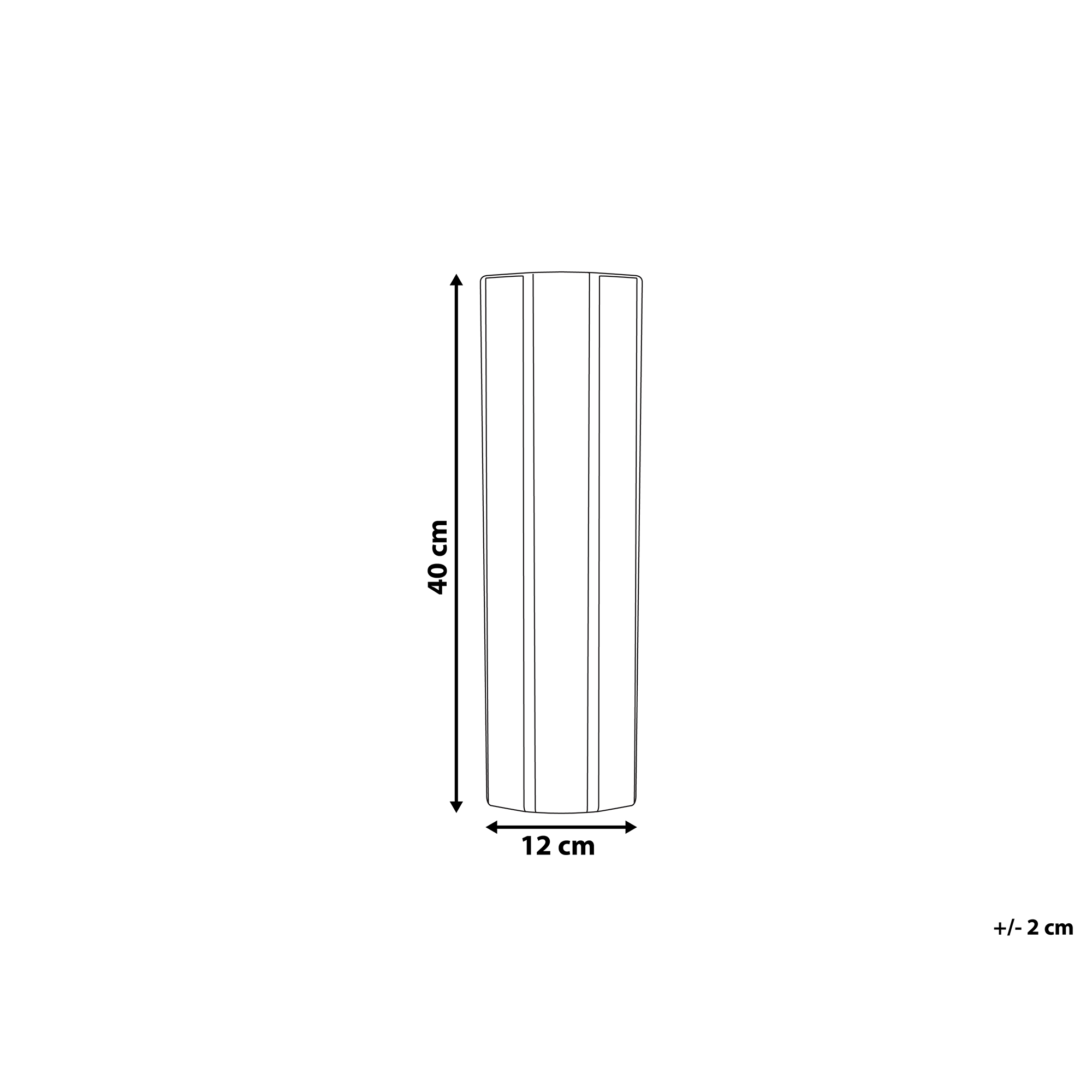 Blomstervase ESTELLA 40 cm Keramik Hvid