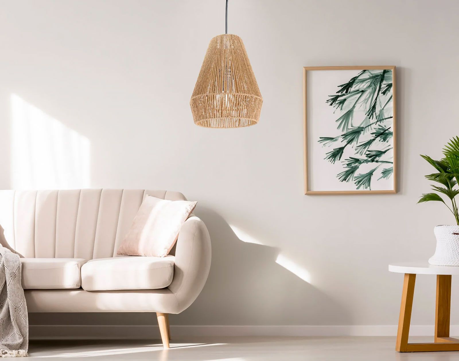 TOOLIGHT hængende loftlampe APP1310-CP BOHO Brun 40x30x40cm