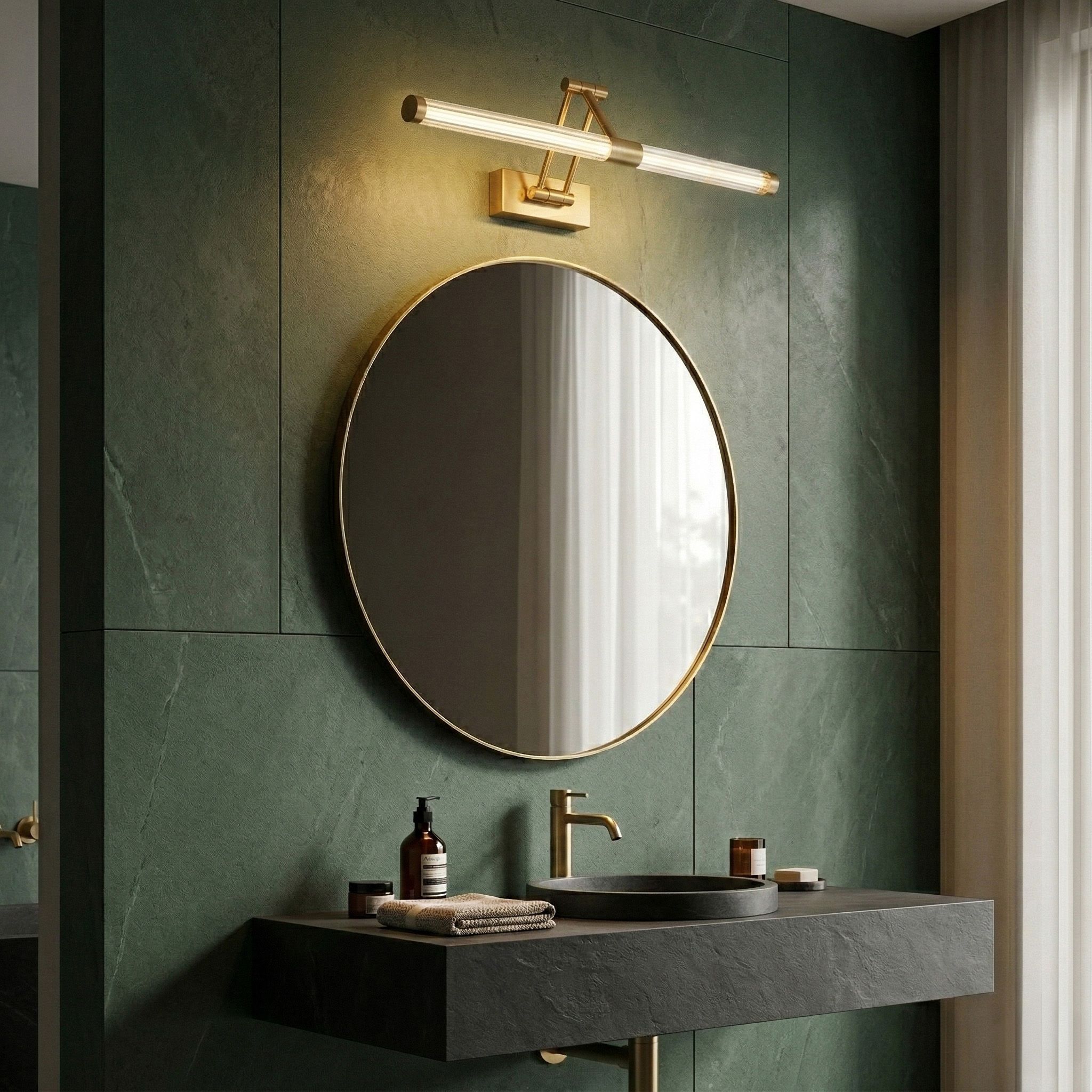 TOOLIGHT væglampe APP1900-1W 60cm LED Børstet guld 60x8,5x6cm