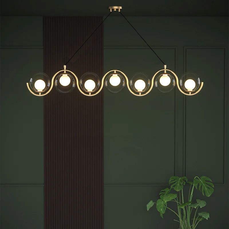 TOOLIGHT hængende loftlampe APP1441-7CP Guld 109x12x16cm
