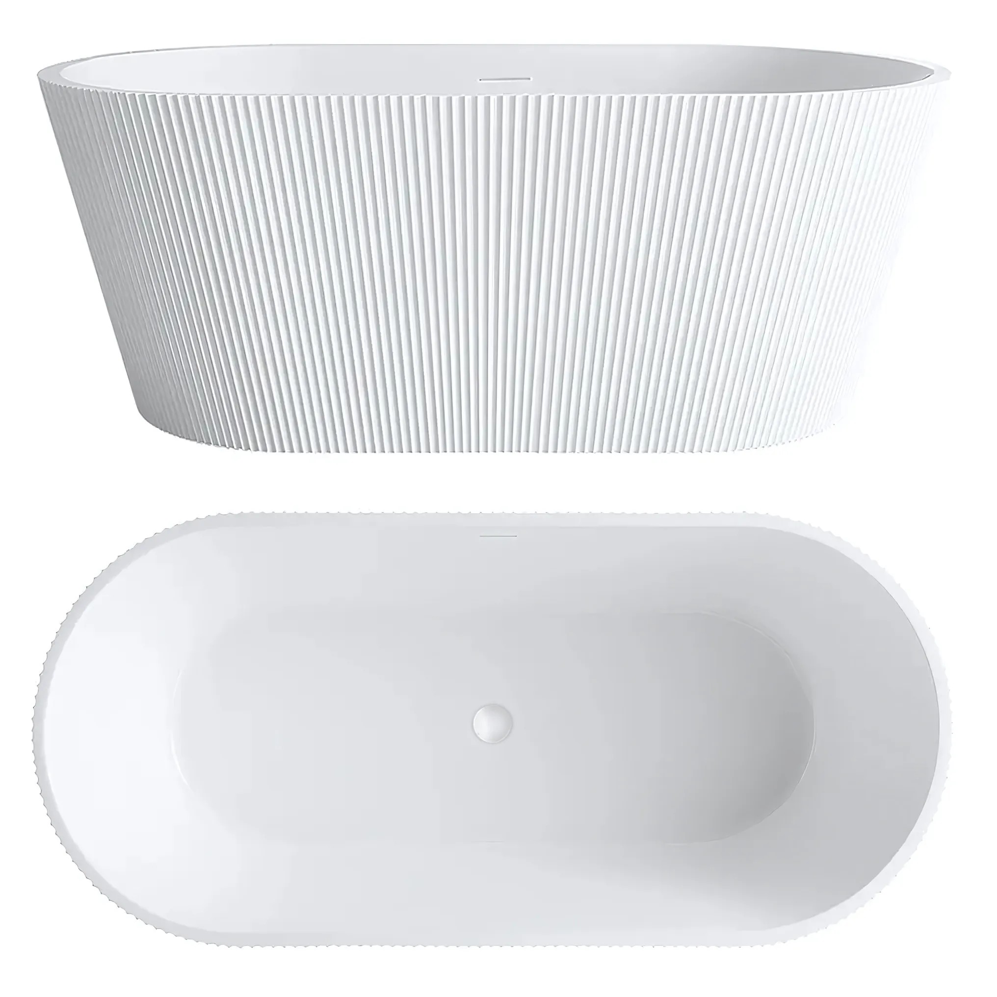 REA fritstående badekar Ofelia 170 Hvid, 170x74x59,5cm