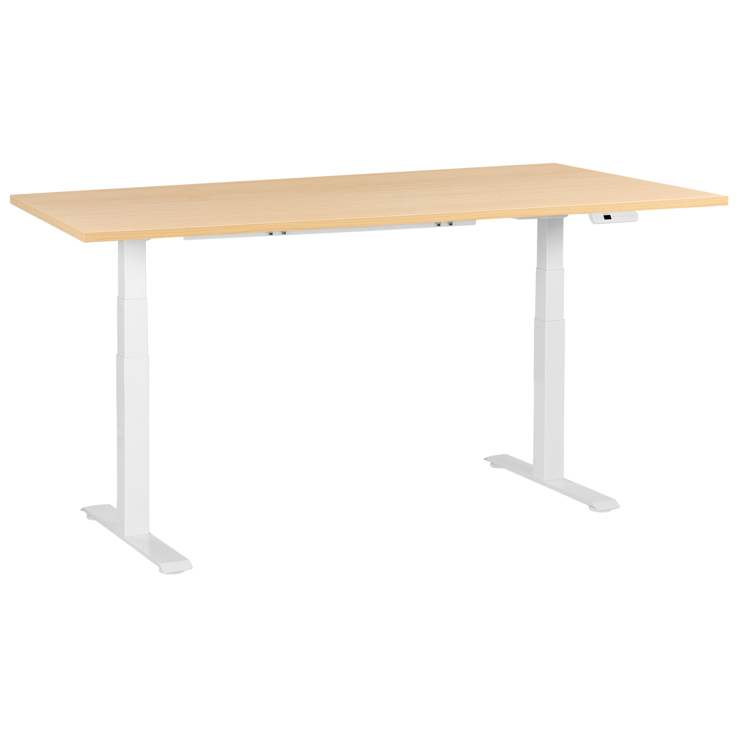 Elektrisk justerbart hæve sænkebord DESTINES 180 cm 72 cm Lysebrun/hvid