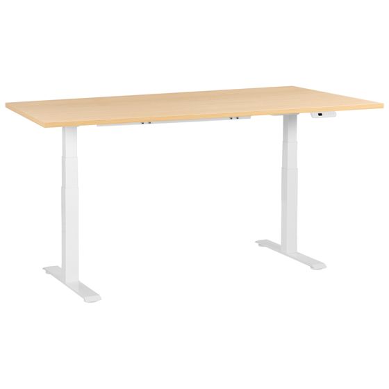 Elektrisk justerbart hæve sænkebord DESTINES 180 cm 72 cm Lysebrun/hvid