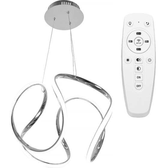 TOOLIGHT hængende loftlampe APP385-CP LED Krom 33,5x44,5x123,5cm