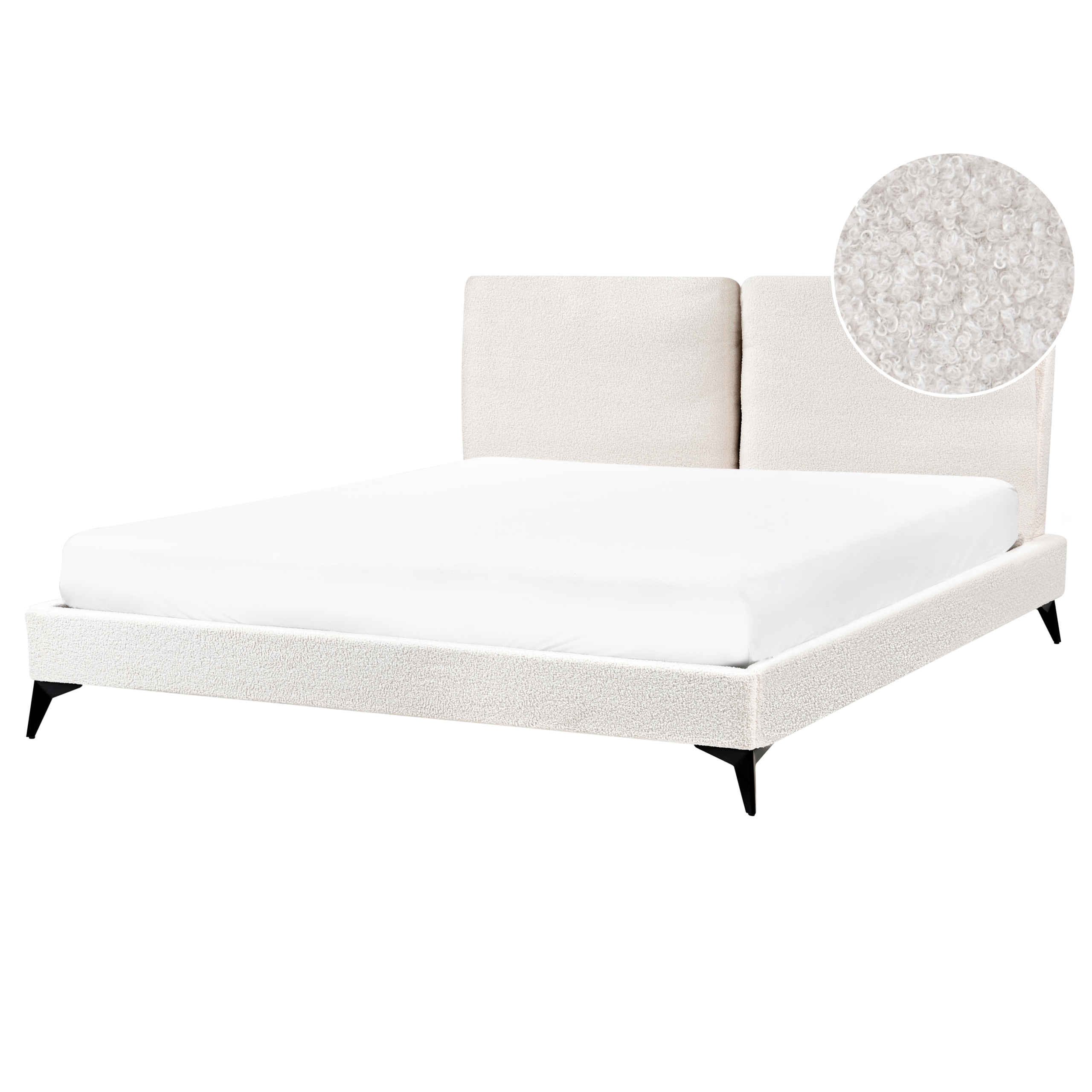Seng Boucle MELLE 160 x 200 cm Cremehvid