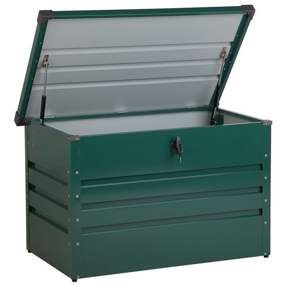 Opbevaringsboks CEBROSA 100 cm 62 cm Metal Mørkegrøn