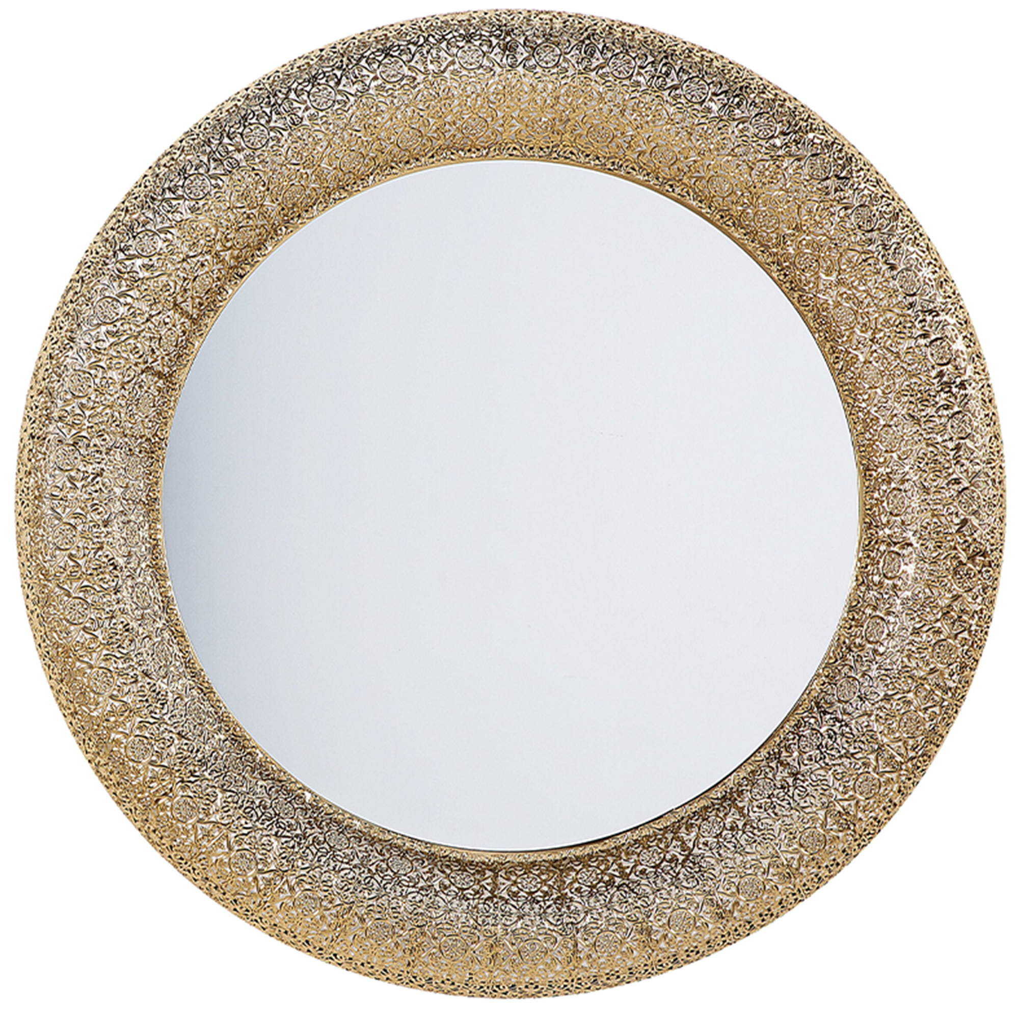 Vægspejl CHANNAY 80 cm 80 cm Metal Guld