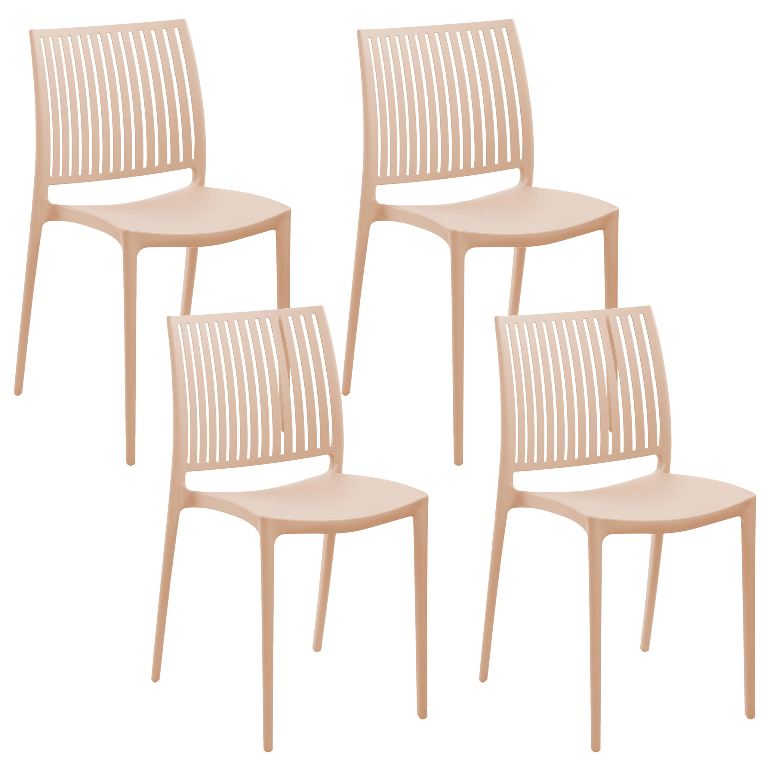 Sæt af 4 havestole ILLUMANI Beige