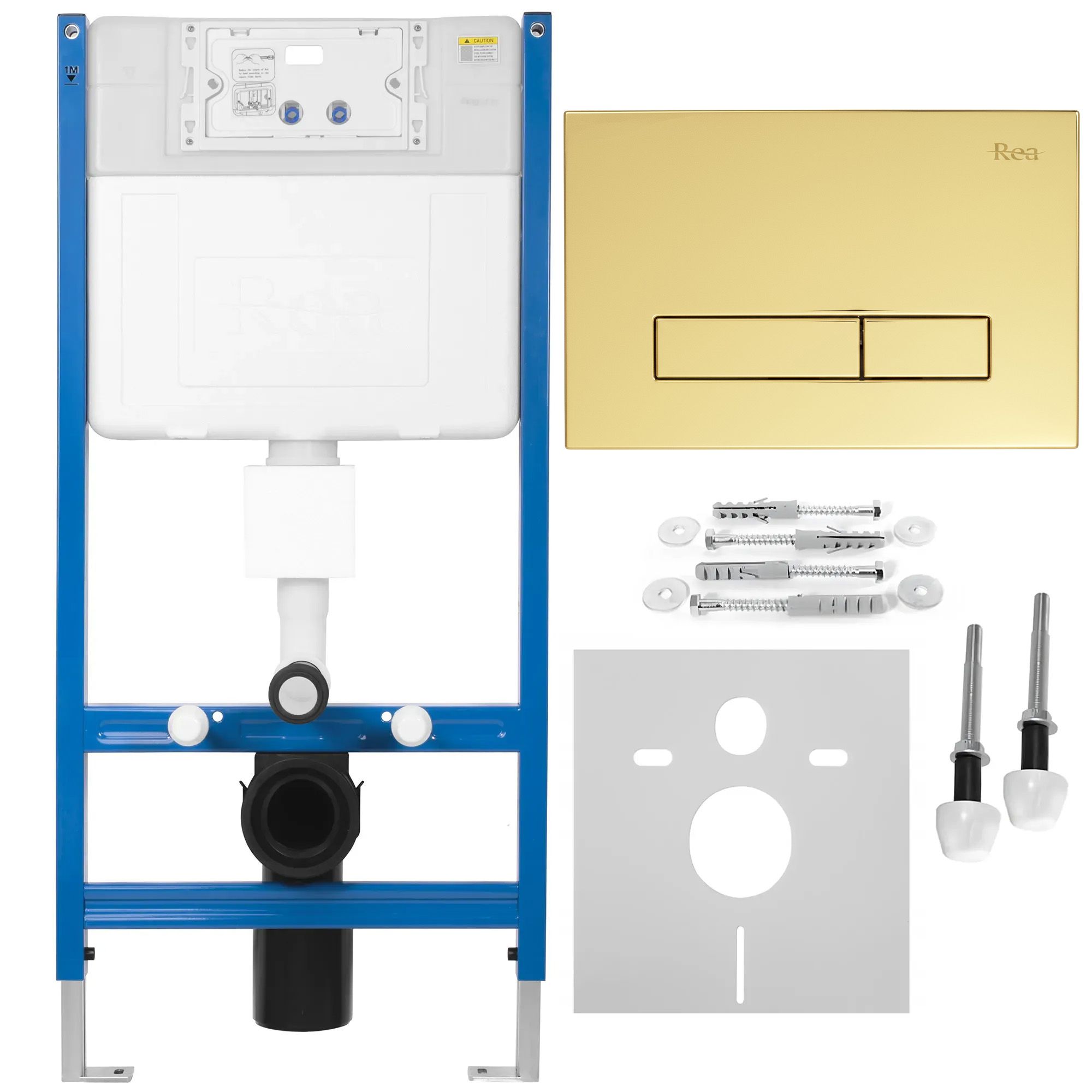 REA indbygningscisterne K011A-Q Guld, 9x52,5x103,5cm
