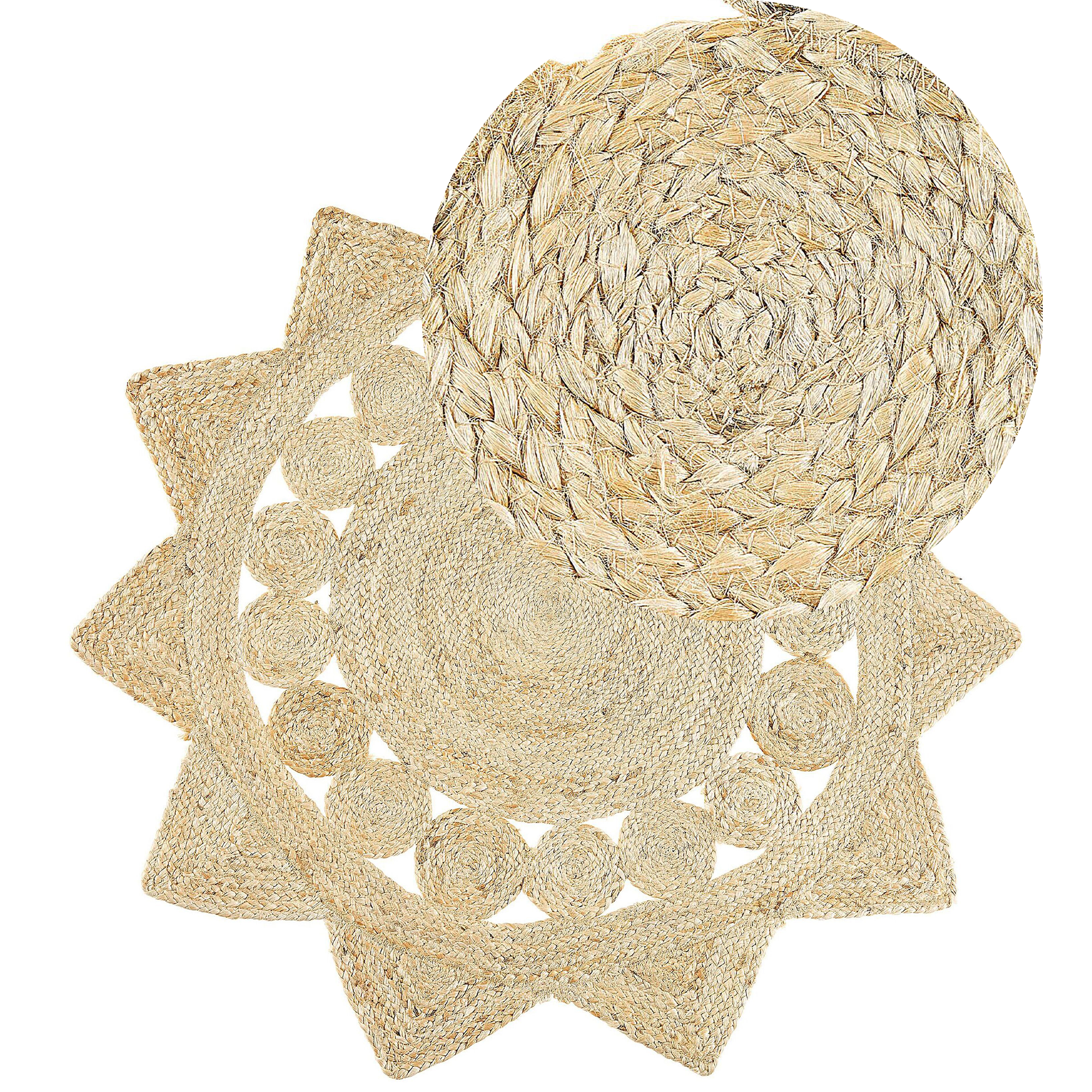 Gulvtæppe ARABAN Beige ø 120 cm Jute