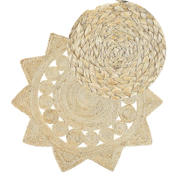 Gulvtæppe ARABAN Beige ø 120 cm Jute