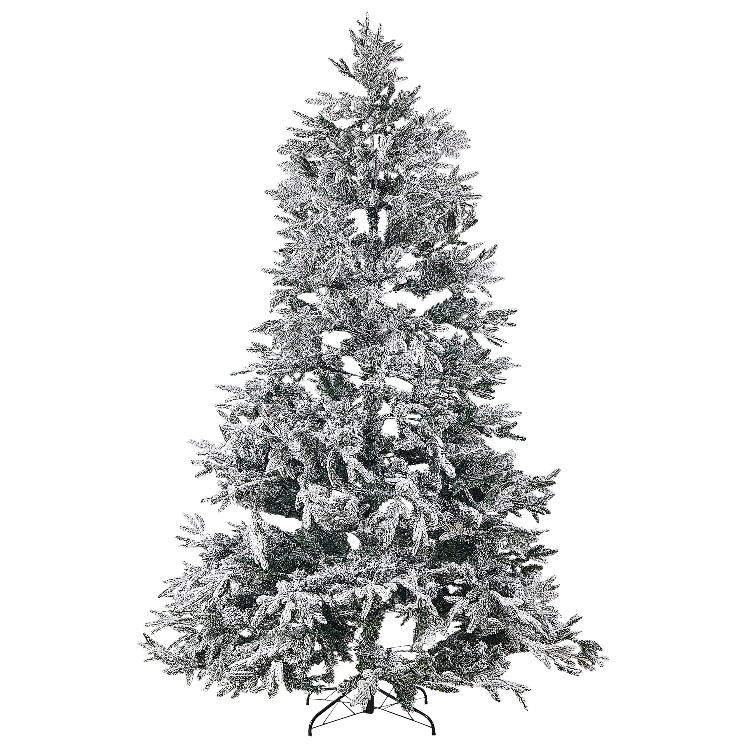 Sneklædt juletræ BASSIE 240 cm Hvid