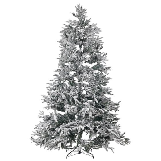 Sneklædt juletræ BASSIE 240 cm Hvid