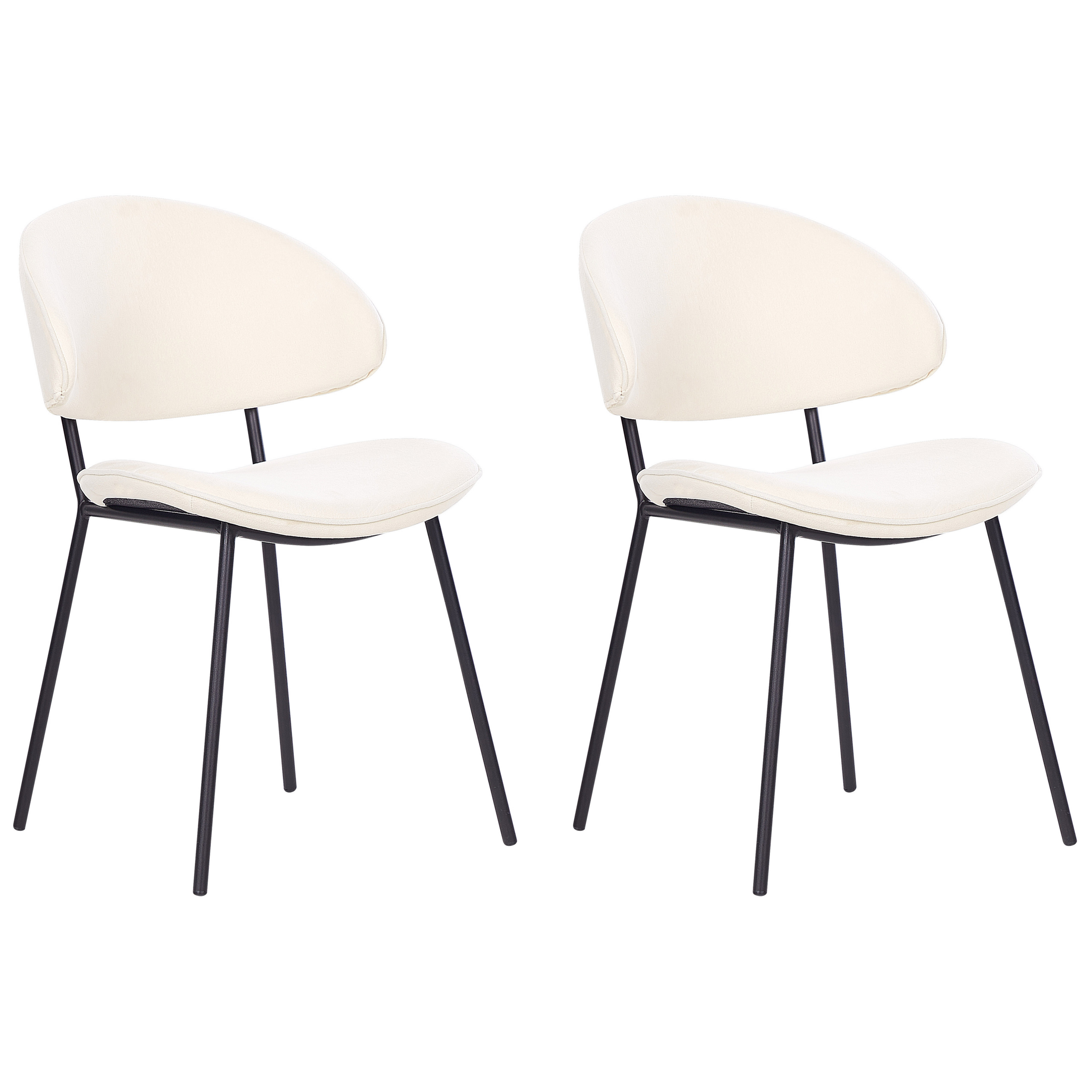 Sæt med 2 spisebordsstole KIANA Lys Beige