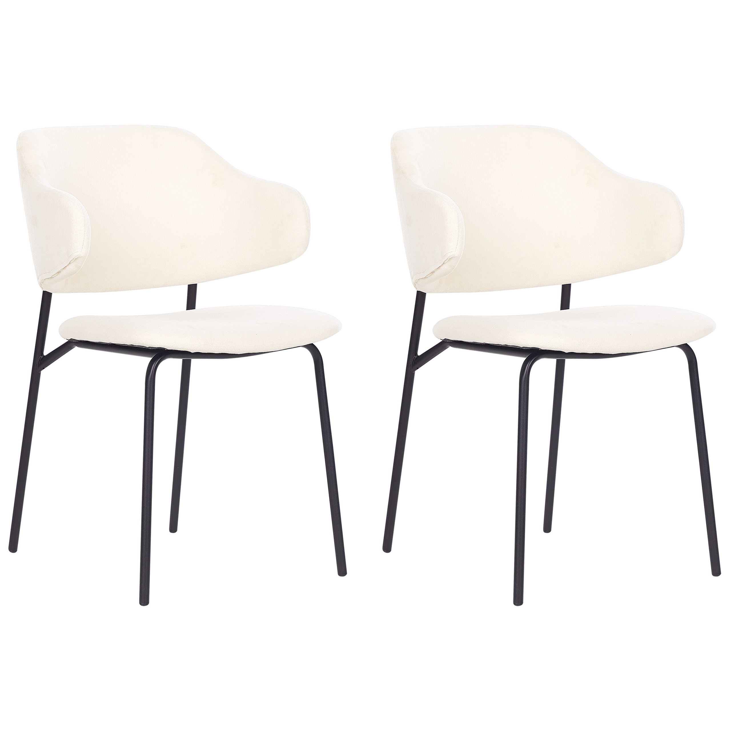 Sæt med 2 spisebordsstole KENAI Lys Beige