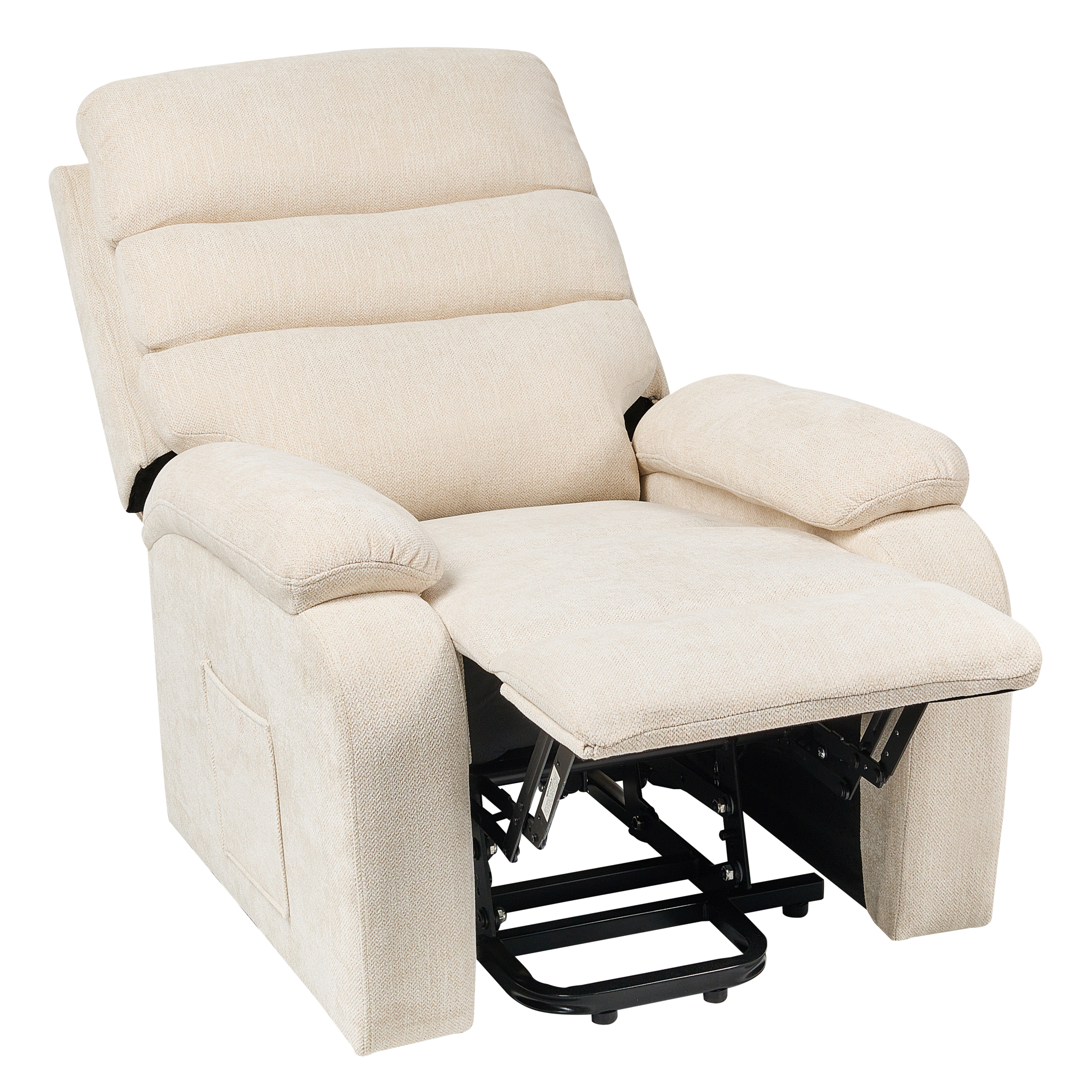 Elektrisk recliner stol RISE Inkl. fodstøtte Lys Beige