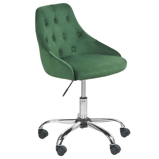 Skrivebordsstol PARRISH Velour Smaragdgrøn