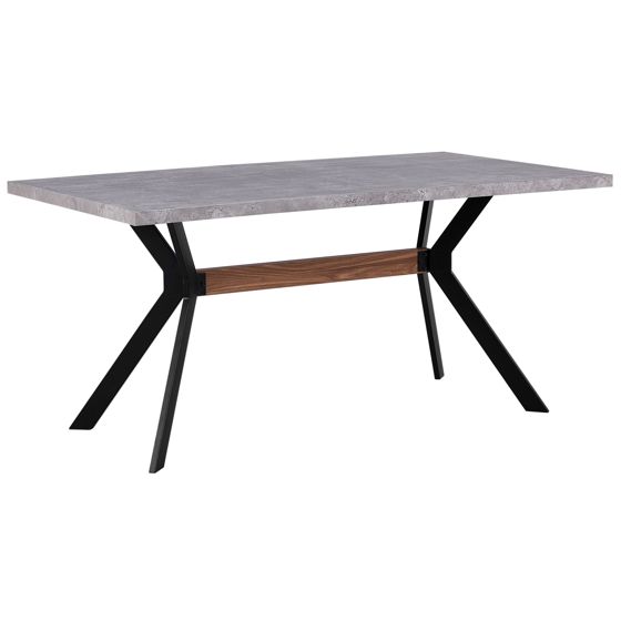 Spisebord BENSON Grå betoneffekt 160 cm 90 cm