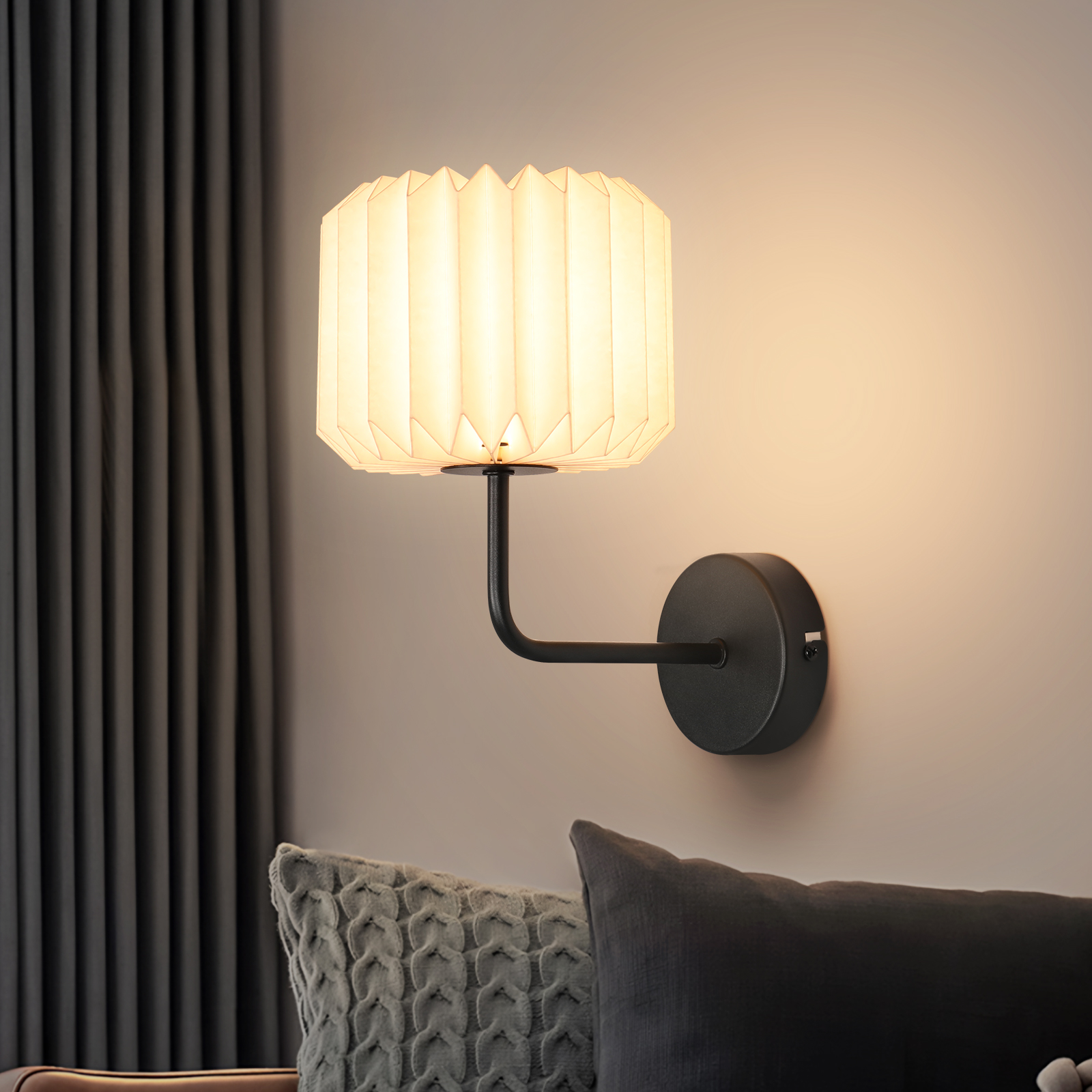 NETTLIFE Indendørs væglampe til soveværelse - Vintage entré væglampe G9 hvid entrélampe