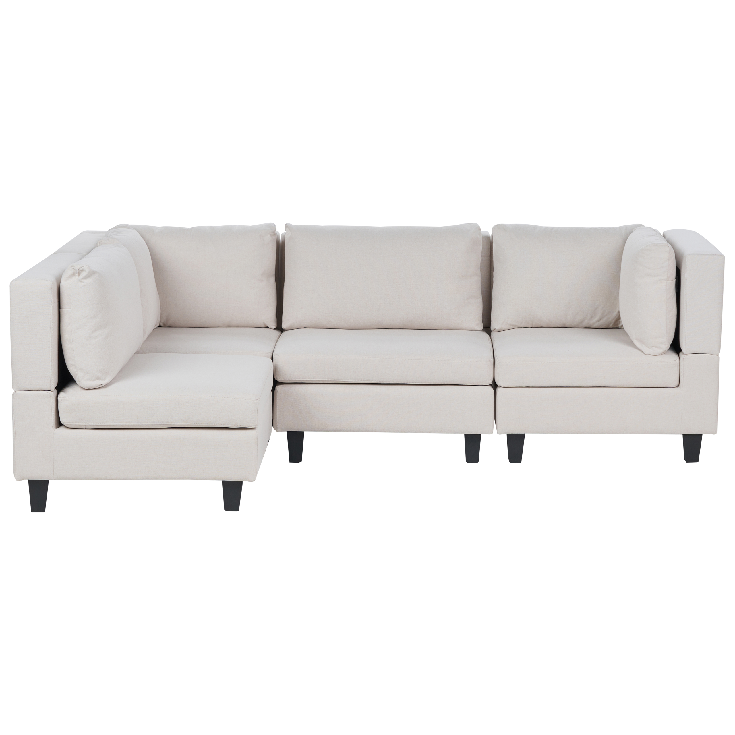 Hjørnesofa modul 4 personers UNSTAD Lys Beige Højrevendt