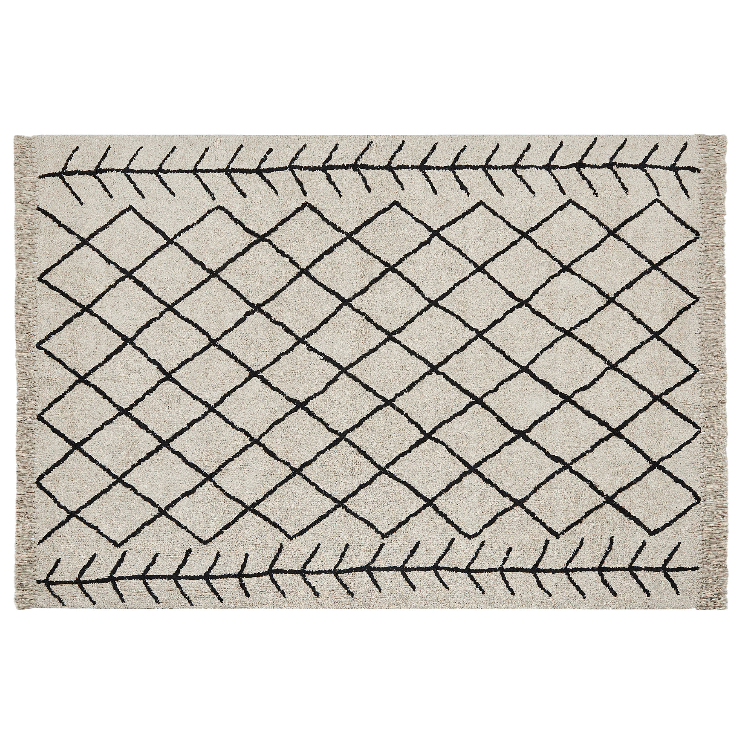 Gulvtæppe BOZKIR Beige 160 x 230 cm Bomuld