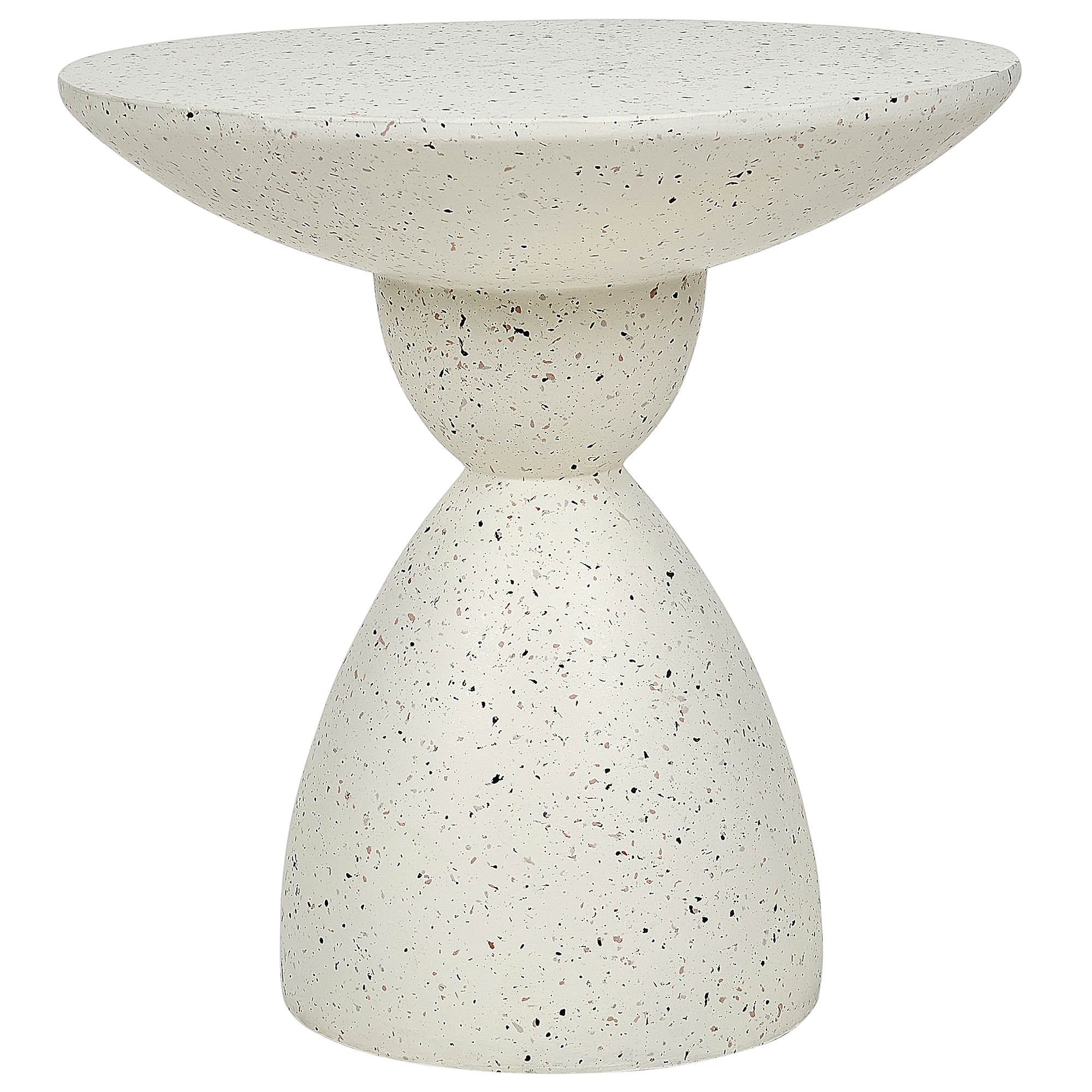 Bord CAFFI 50 cm 50 cm Terrazzo effekt Cremehvid