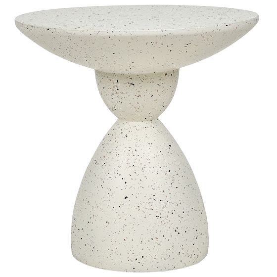 Bord CAFFI 50 cm 50 cm Terrazzo effekt Cremehvid