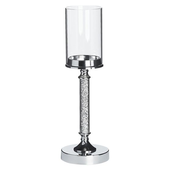 Lysestage ABBEVILLE 41 cm Glas Sølv