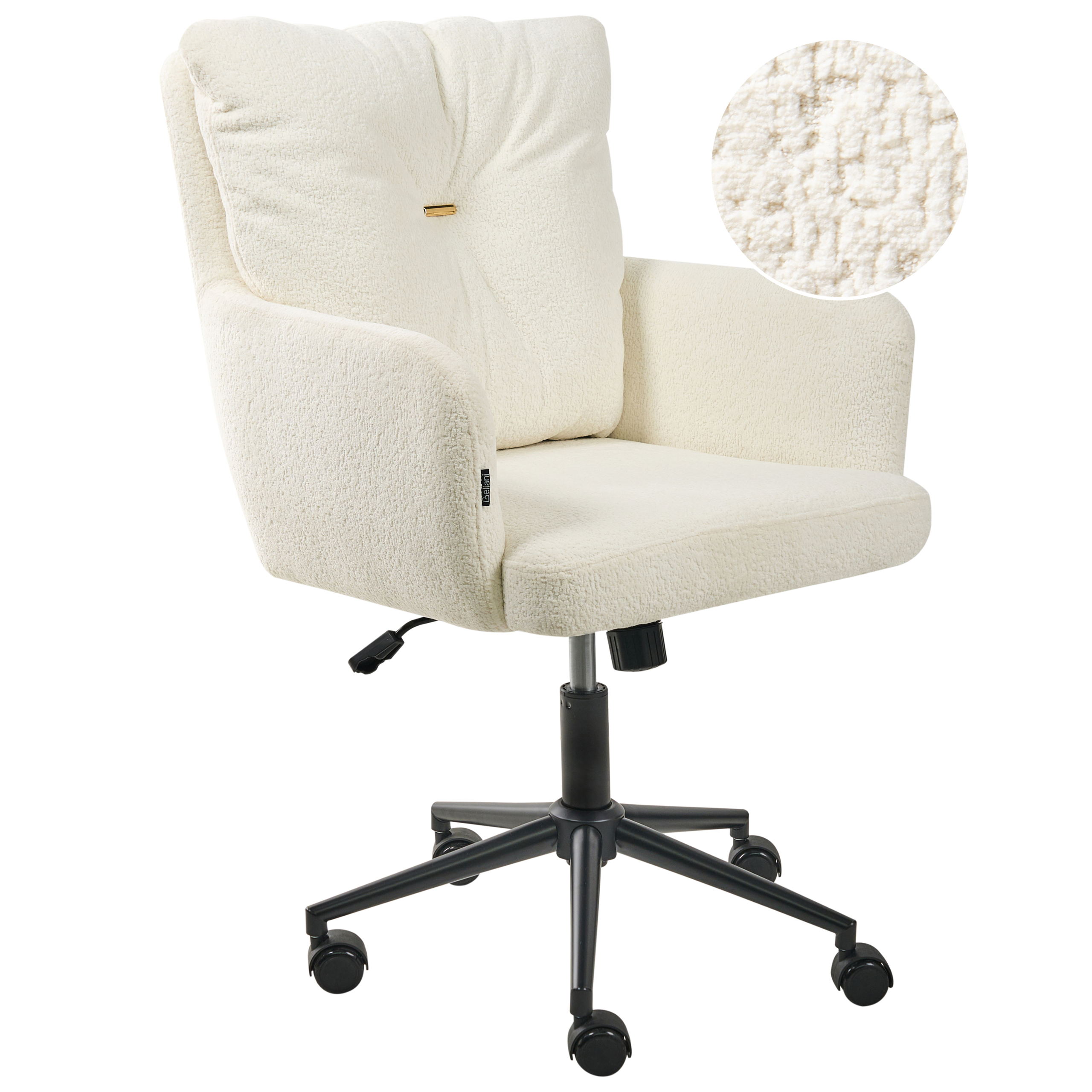Skrivebordsstol ALPINE Boucle Cremehvid