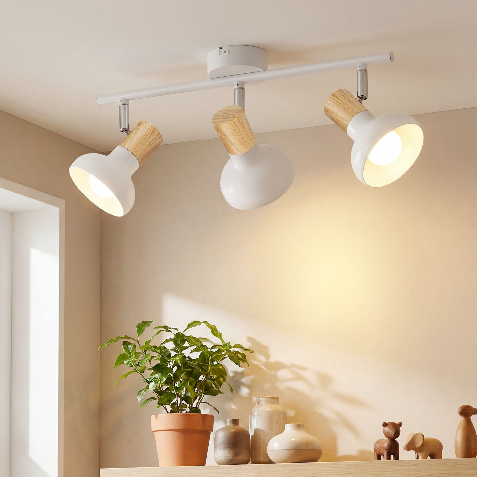 NETTLIFE Vintage - loftspotlight E14, til industriel brug, justerbar jernskærm, uden pære