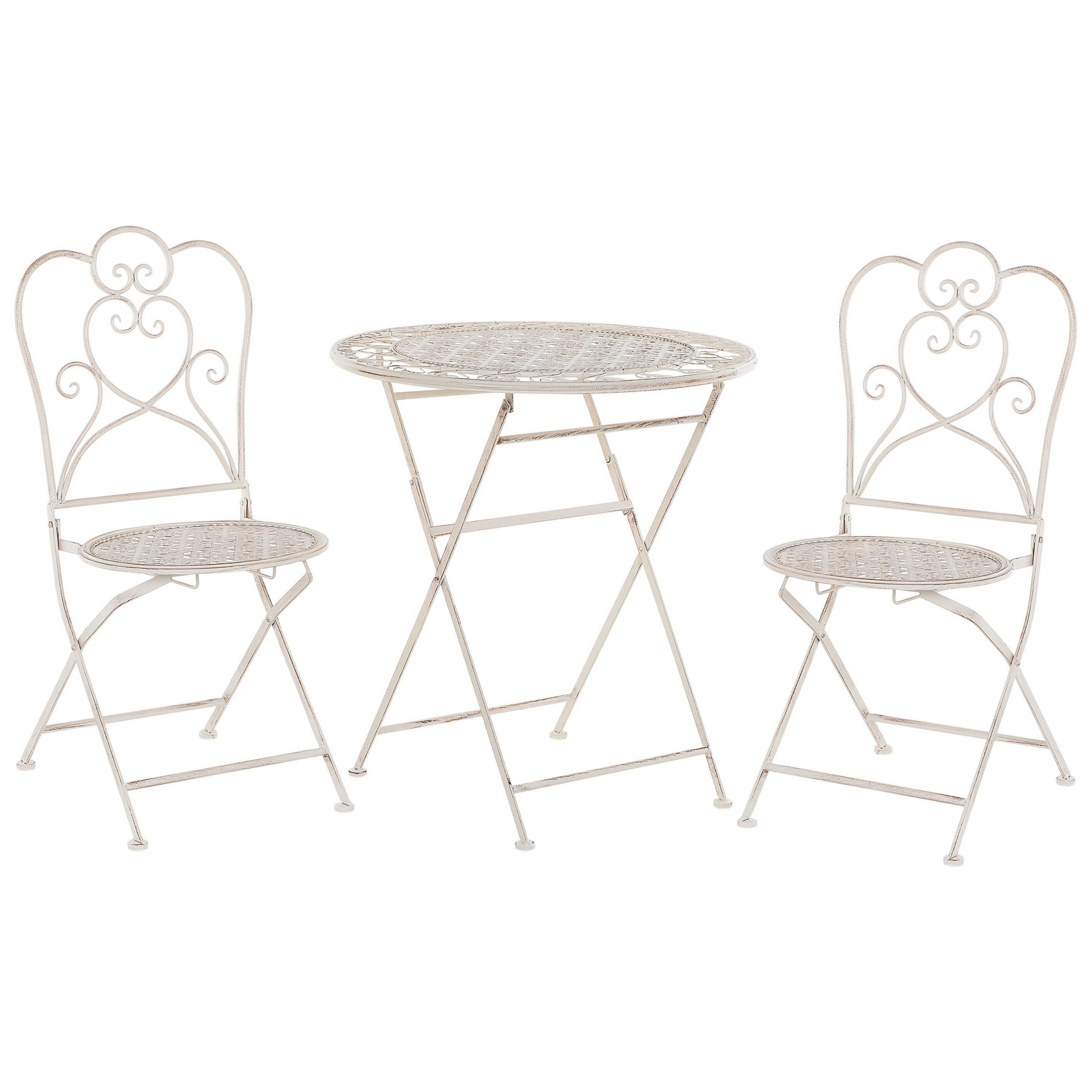 Altansæt Foldbar TRIESTE Metal Lys Beige