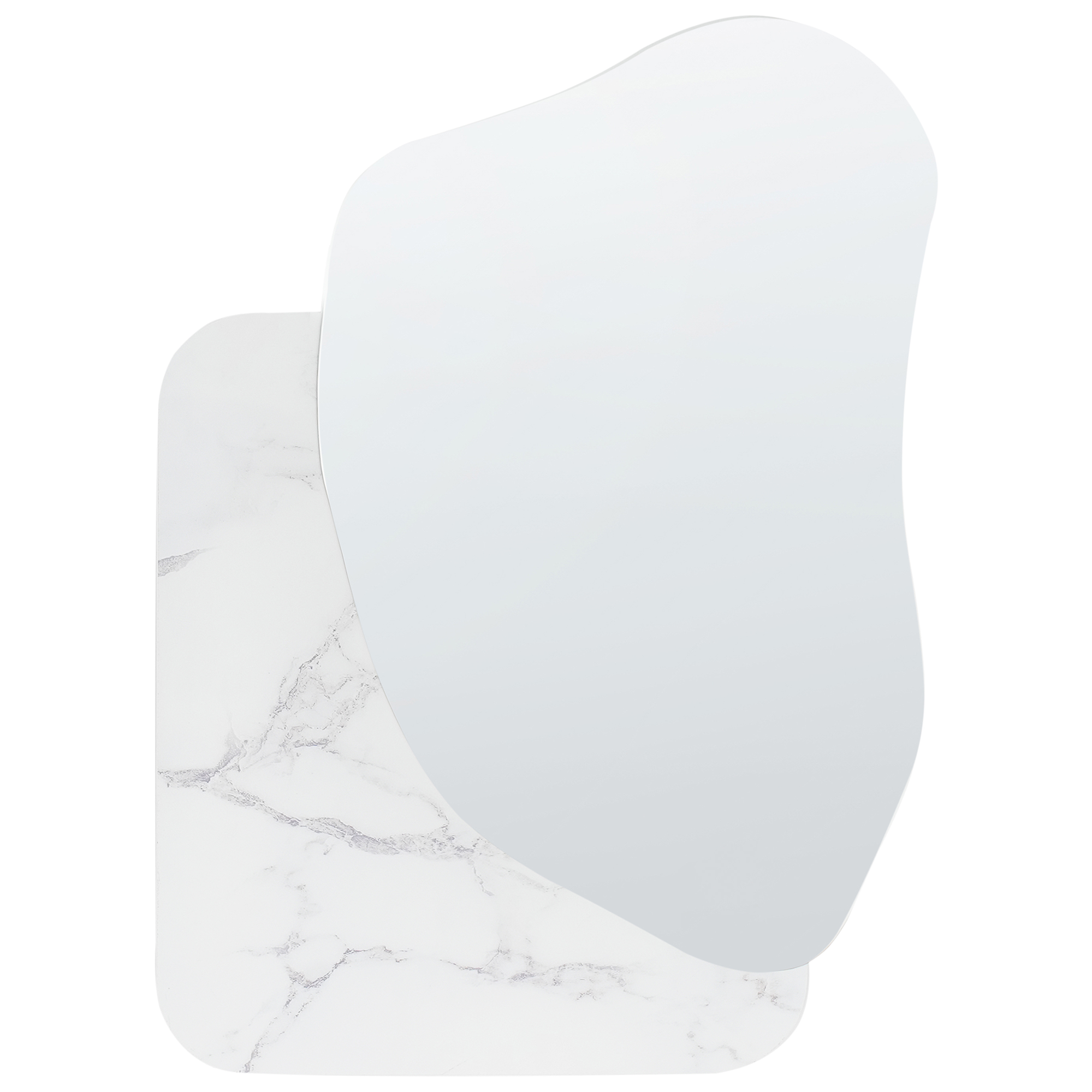 Vægspejl ARVERT 60 cm 80 cm Hvid marmor