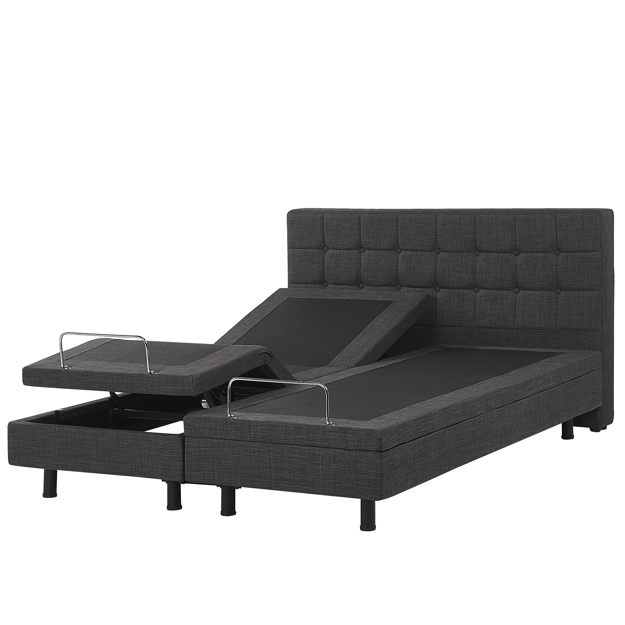 Justerbar seng DUKE 160 x 200 cm Mørkegrå