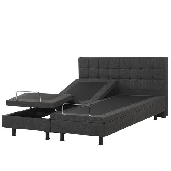 Justerbar seng DUKE 160 x 200 cm Mørkegrå