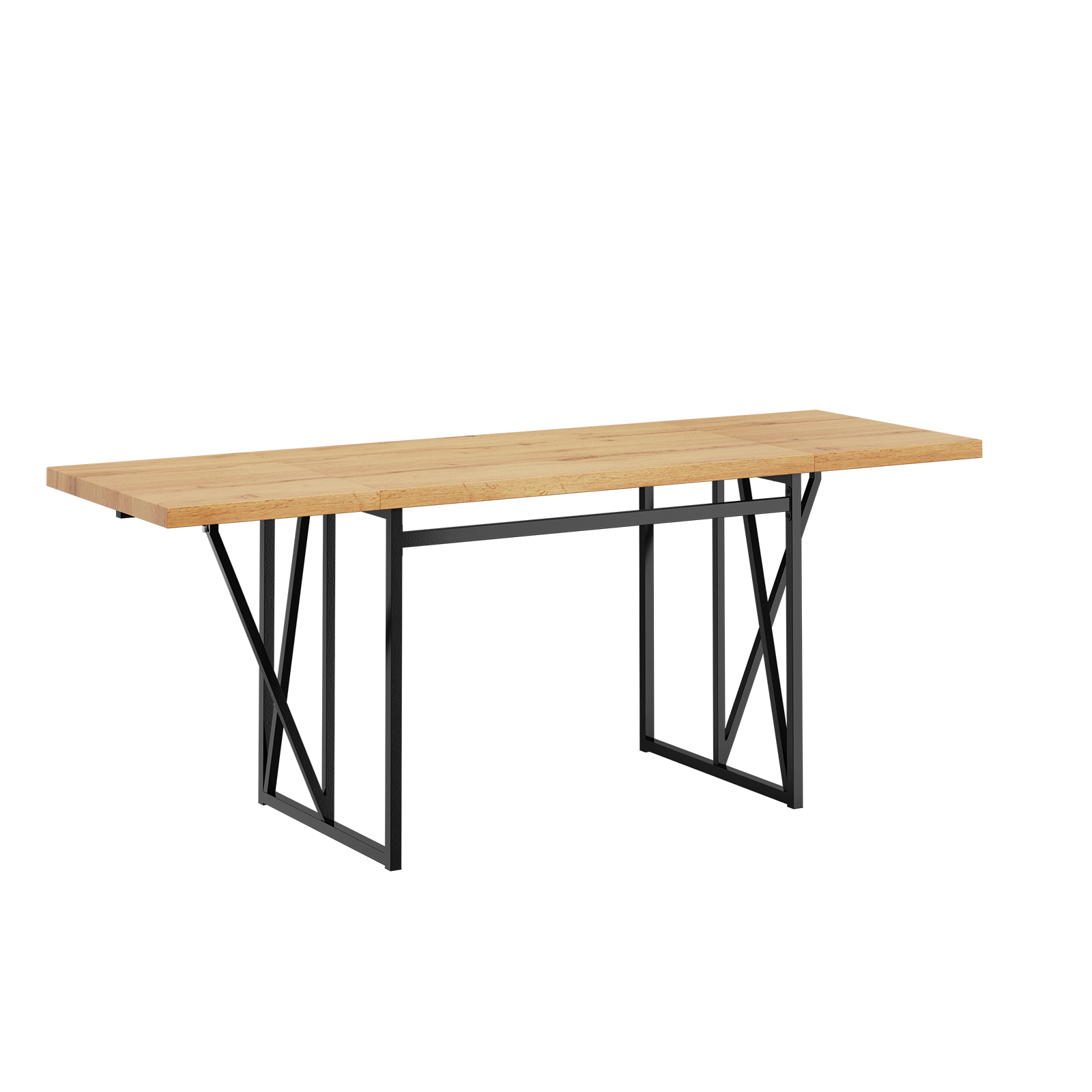 Barbord med udtrækbar plade i lys eg 200x65x76 cm FWT113-N