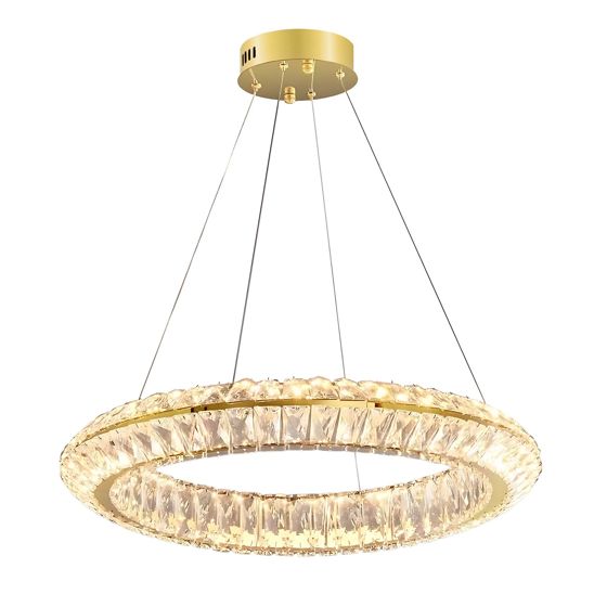 TOOLIGHT hængende loftlampe APP1768-CP 60cm LED Guld 60x60x95cm
