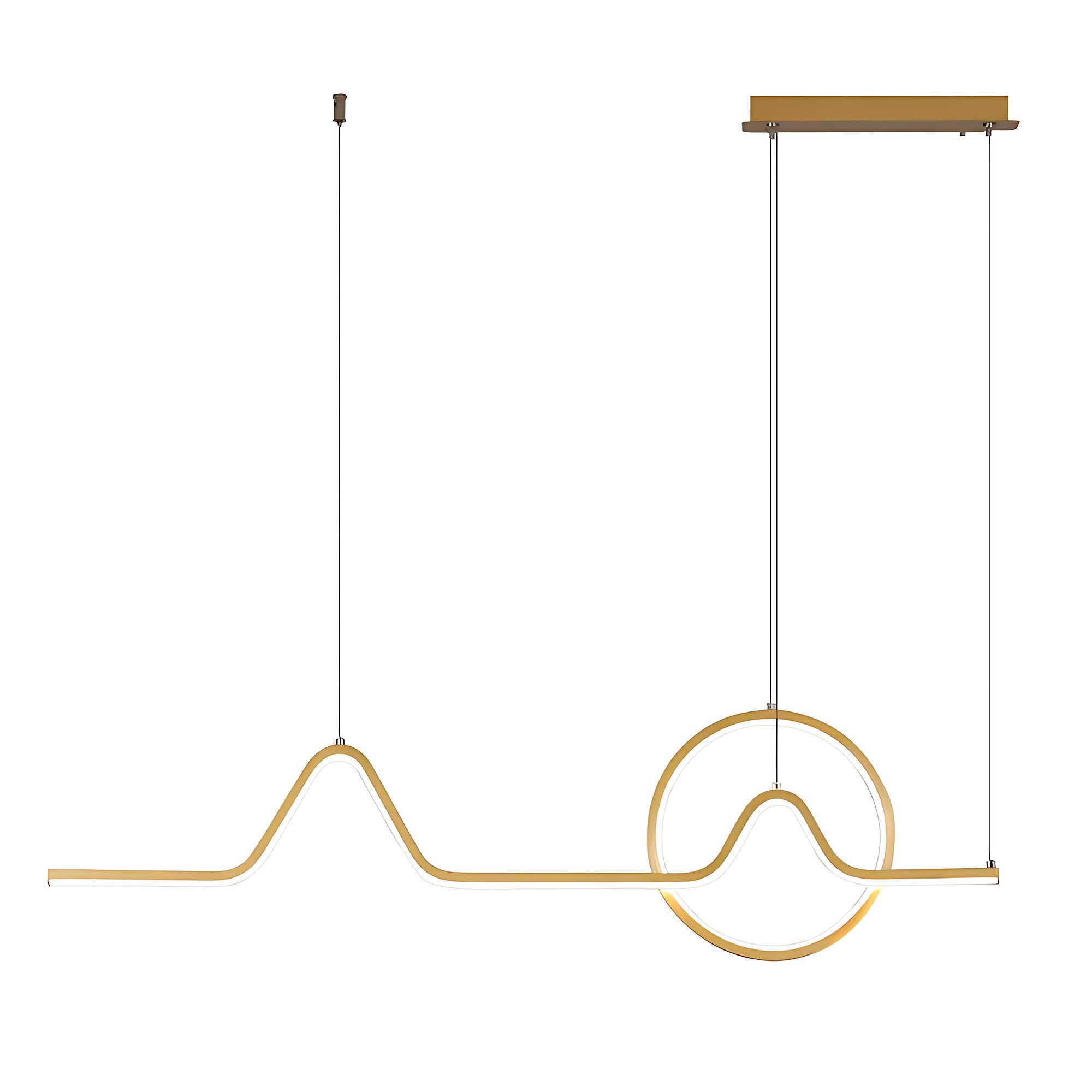 TOOLIGHT hængende loftlampe HJ022-CP  120cm LED Guld 120x10x31cm