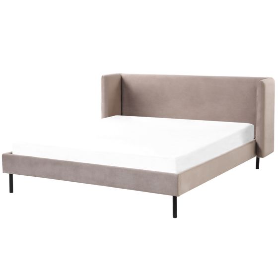 Seng Velour ARETTE 160 x 200 cm Brungrå