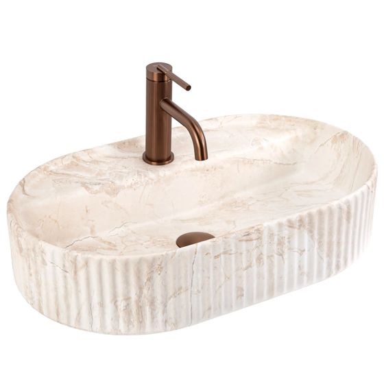 REA bordmonteret håndvask Marcela 60 Saturn Beige, 60x37x13,5cm